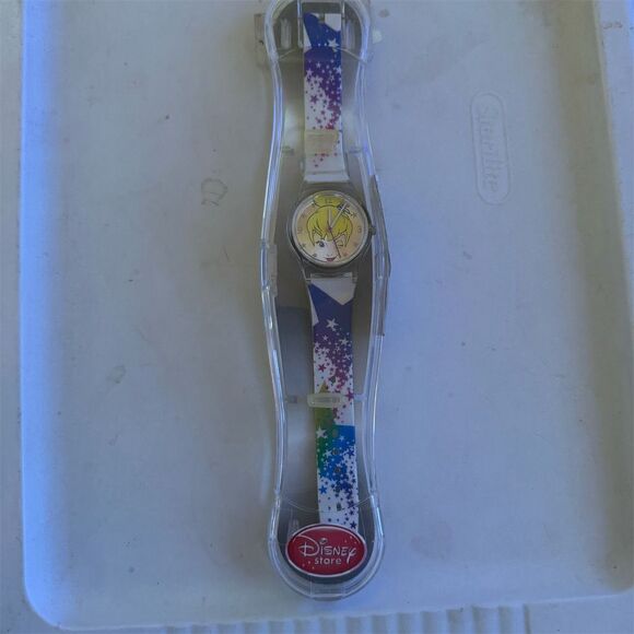 Disney Tinkerbell Girls Quartz Wristwatch Multicolor Silicone Band - Picture 3 of 6